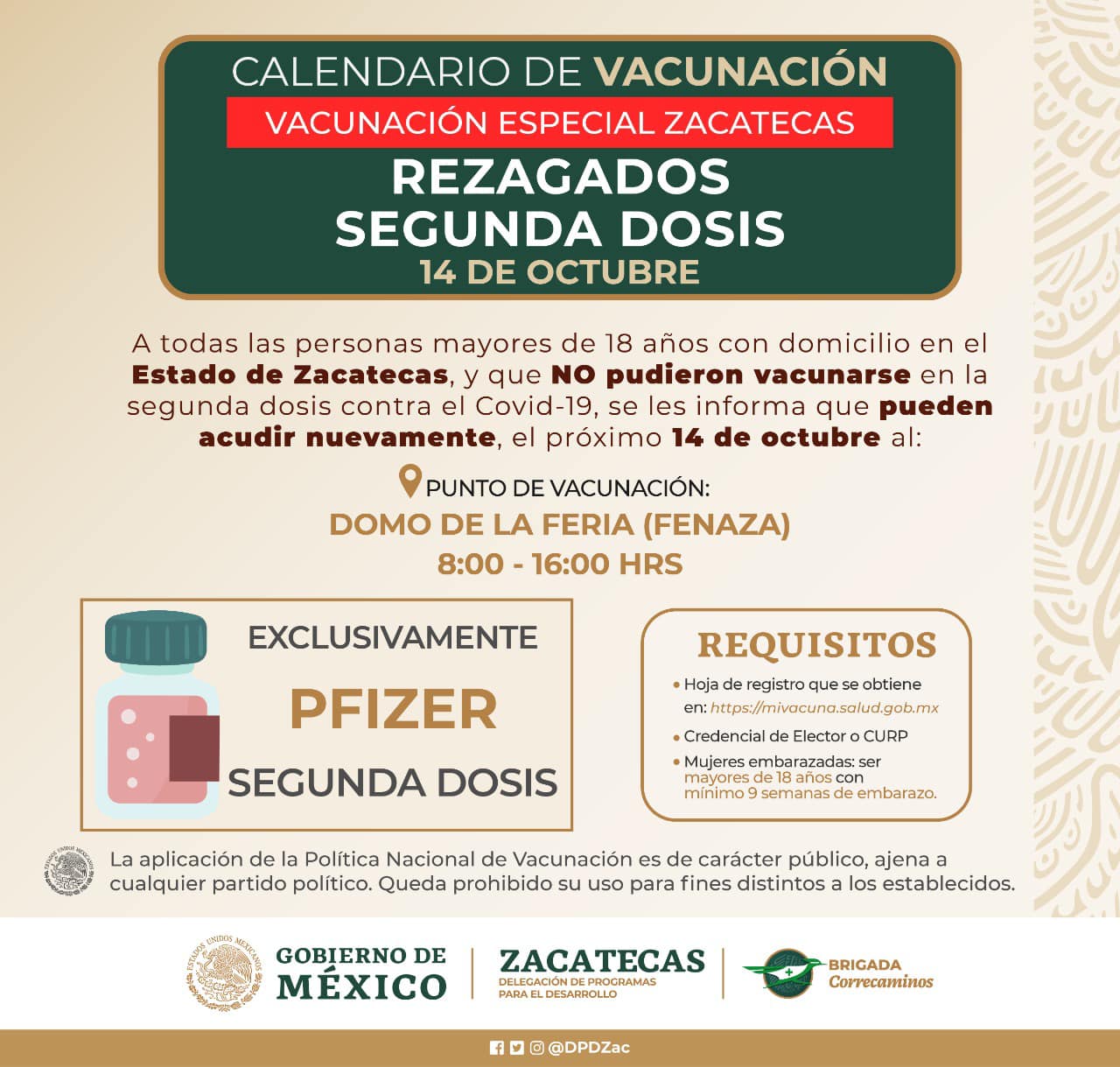 REALIZAN JORNADAS DE VACUNACION A REZAGADOS EN ZACATECAS