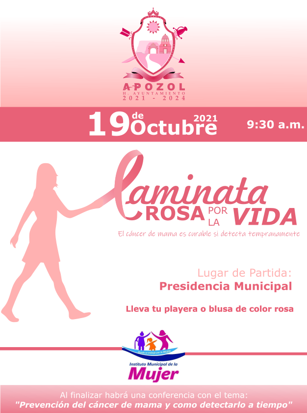 CAMINATA ROSA POR LA VIDA EN APOZOL