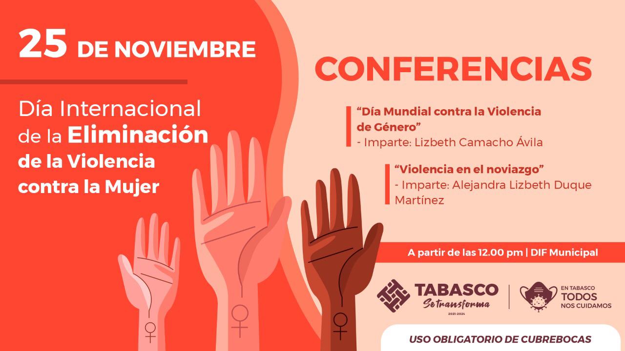 IMPARTIRÁN CONFERENCIA PARA PREVENIR LA VIOLENCIA DE GÉNERO EN TABASCO