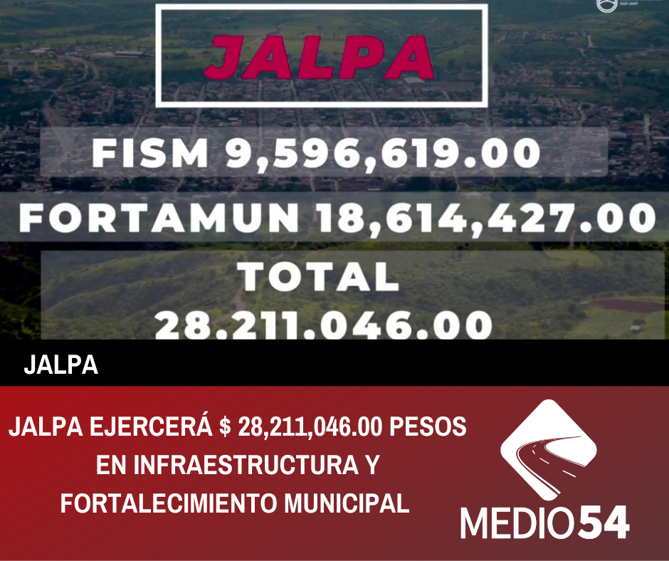 JALPA EJERCERÁ $ 28,211,046.00 PESOS EN INFRAESTRUCTURA Y FORTALECIMIENTO MUNICIPAL