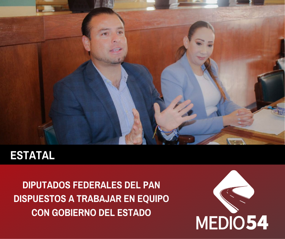 DIPUTADOS FEDERALES DEL PAN DISPUESTOS A TRABAJAR EN EQUIPO CON GOBIERNO DEL ESTADO