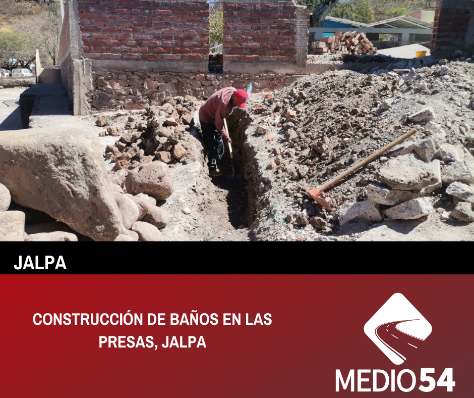 CONSTRUCCIÓN DE BAÑOS EN LAS PRESAS, JALPA.