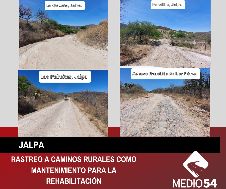 RASTREO A CAMINOS RURALES COMO MANTENIMIENTO PARA LA REHABILITACIÓN