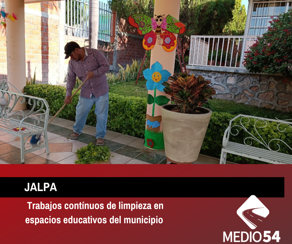 Trabajos contínuos de limpieza en espacios educativos del municipio
