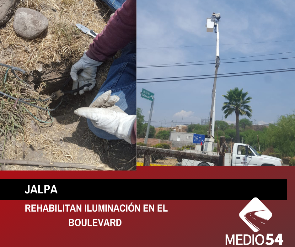 REHABILITAN ILUMINACIÓN EN EL BOULEVARD