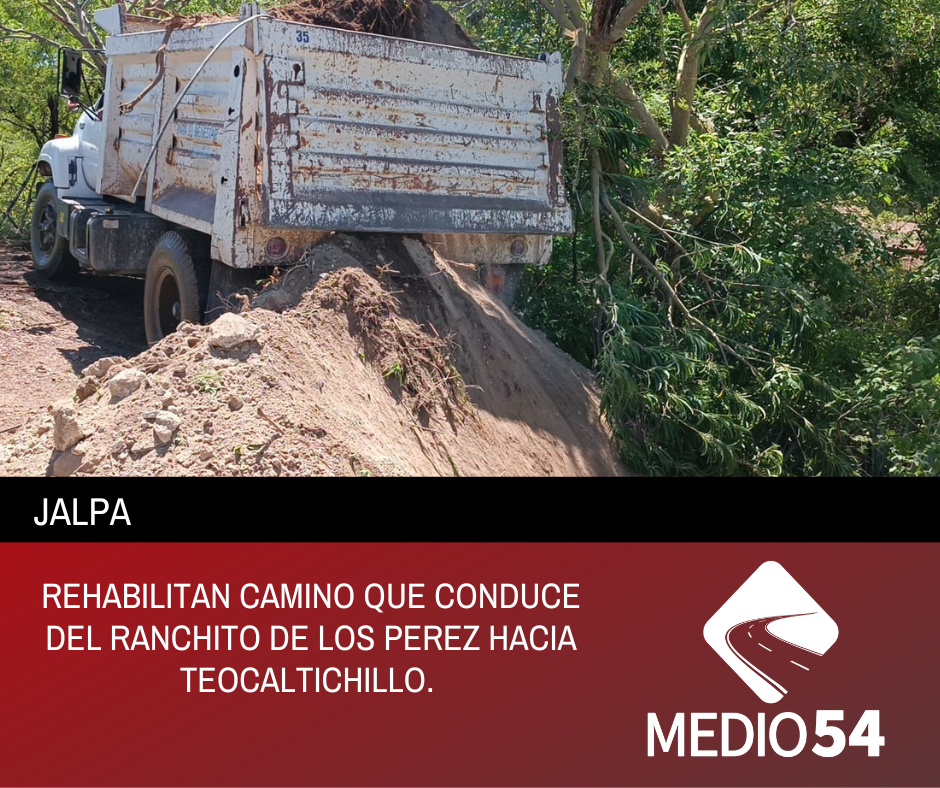 REHABILITAN CAMINO QUE CONDUCE DEL RANCHITO DE LOS PEREZ HACIA TEOCALTICHILLO.