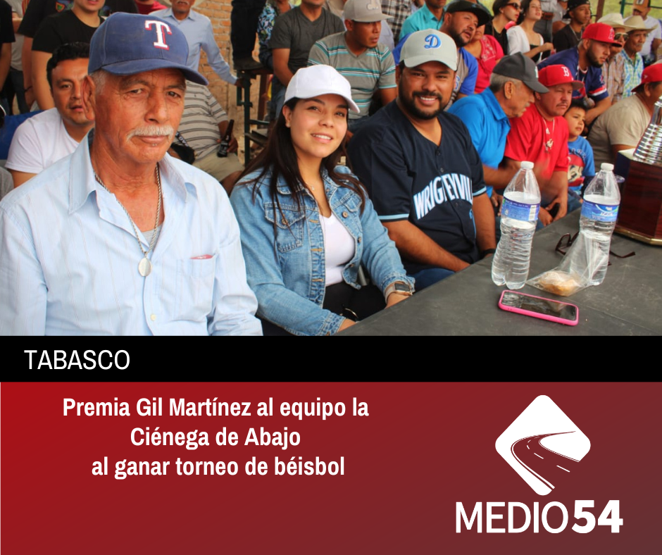 Premia Gil Martínez al equipo la Ciénega de Abajo al ganar torneo de béisbol