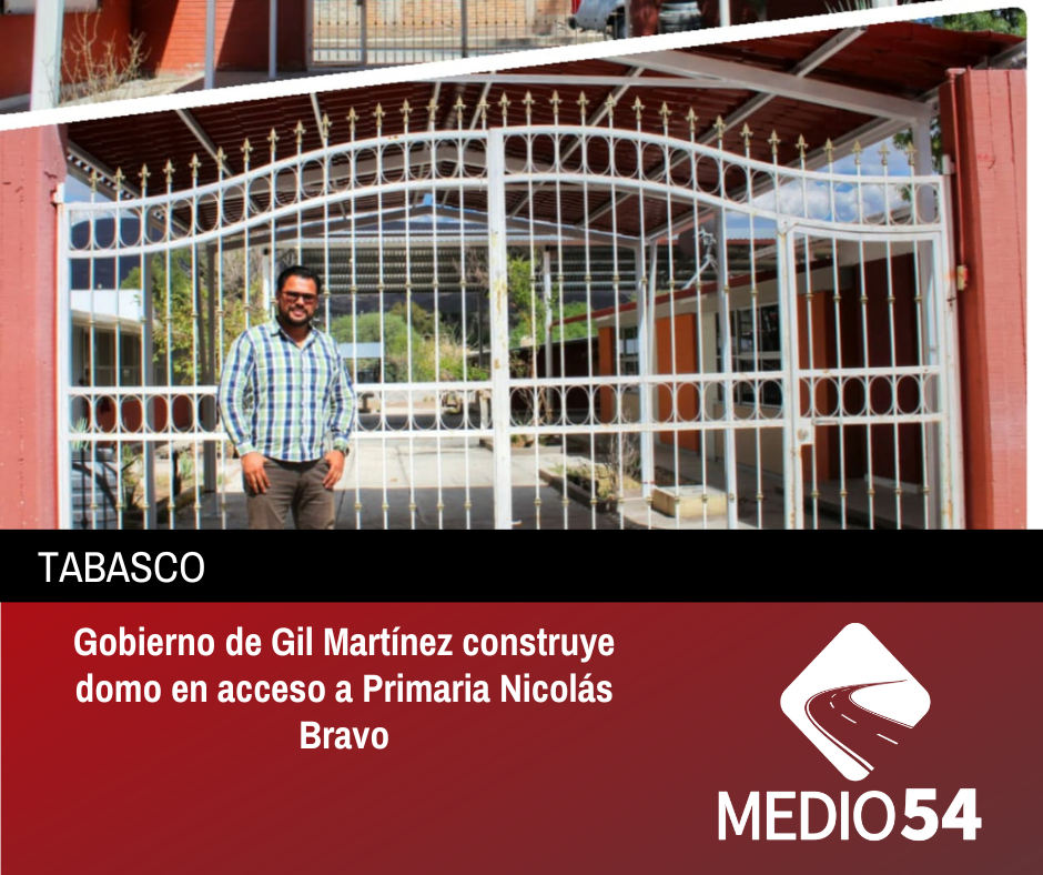 Gobierno de Gil Martínez construye domo en acceso a Primaria Nicolás Bravo