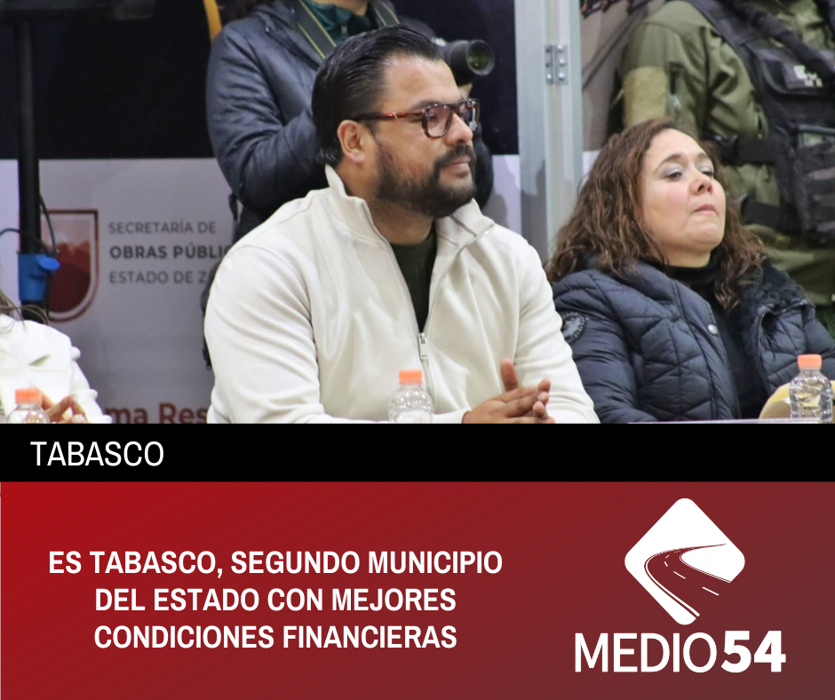 ES TABASCO, SEGUNDO MUNICIPIO DEL ESTADO CON MEJORES CONDICIONES FINANCIERAS